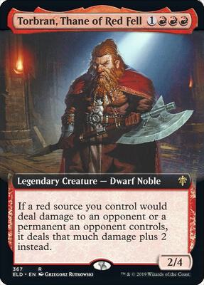 Torbran, Thane of Red Fell (Extended Art) card from Throne of Eldraine