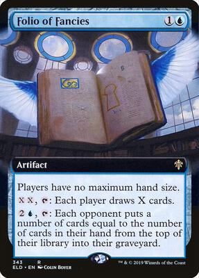 Folio of Fancies (Extended Art) card from Throne of Eldraine