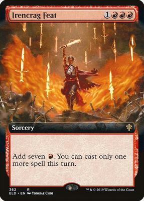 Irencrag Feat (Extended Art) card from Throne of Eldraine