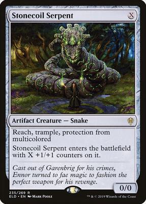 Stonecoil Serpent card from Throne of Eldraine