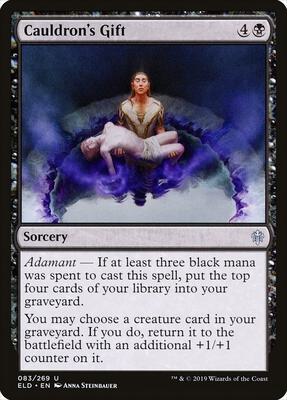 Cauldron's Gift card from Throne of Eldraine
