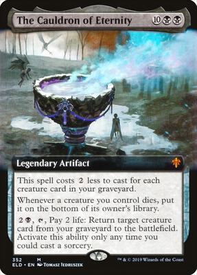 The Cauldron of Eternity (Extended Art) card from Throne of Eldraine