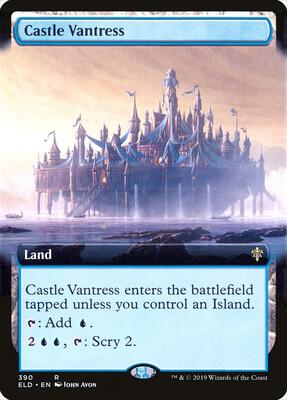 Castle Vantress (Extended Art) card from Throne of Eldraine
