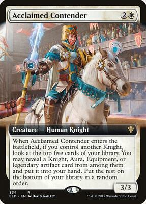 Acclaimed Contender (Extended Art) card from Throne of Eldraine