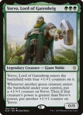 Yorvo, Lord of Garenbrig card from Throne of Eldraine