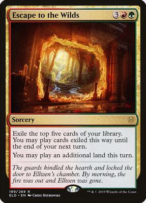 Escape to the Wilds card from Throne of Eldraine