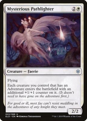 Mysterious Pathlighter card from Throne of Eldraine
