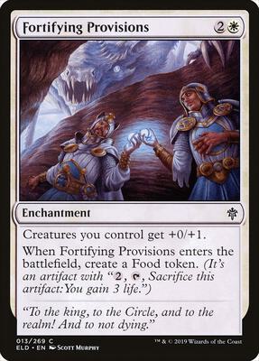 Fortifying Provisions card from Throne of Eldraine