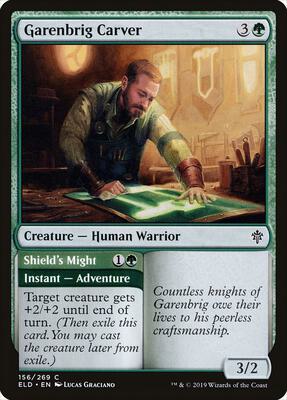 Garenbrig Carver card from Throne of Eldraine