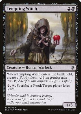 Tempting Witch card from Throne of Eldraine