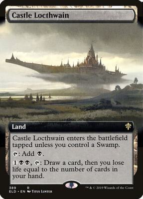 Castle Locthwain (Extended Art) card from Throne of Eldraine