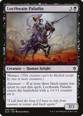 Locthwain Paladin card from Throne of Eldraine