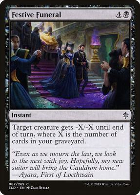 Festive Funeral card from Throne of Eldraine