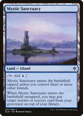 Mystic Sanctuary card from Throne of Eldraine