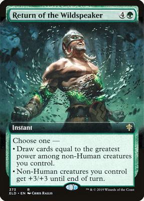 Return of the Wildspeaker (Extended Art) card from Throne of Eldraine