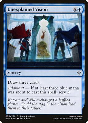 Unexplained Vision card from Throne of Eldraine