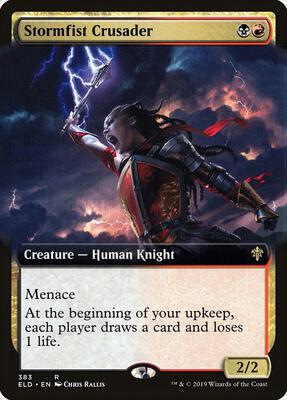 Stormfist Crusader (Extended Art) card from Throne of Eldraine