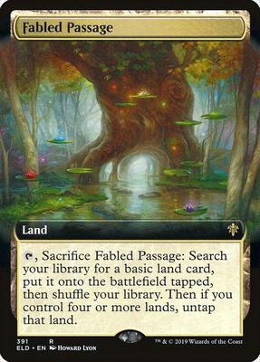 Fabled Passage (Extended Art) card from Throne of Eldraine