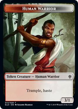 Human Warrior Token card from Throne of Eldraine