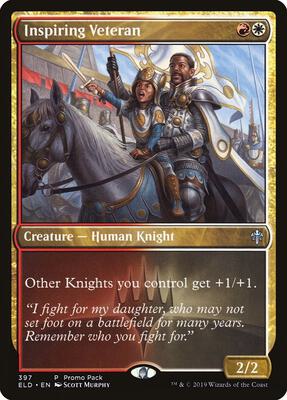 Inspiring Veteran card from Promo Pack: Throne of Eldraine