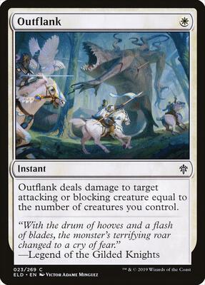 Outflank card from Throne of Eldraine