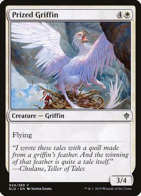 Prized Griffin card from Throne of Eldraine