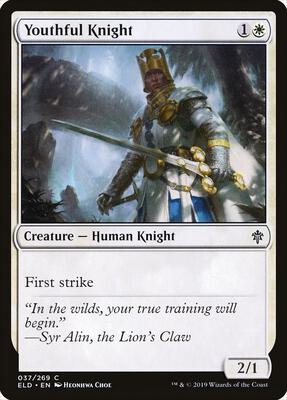 Youthful Knight card from Throne of Eldraine