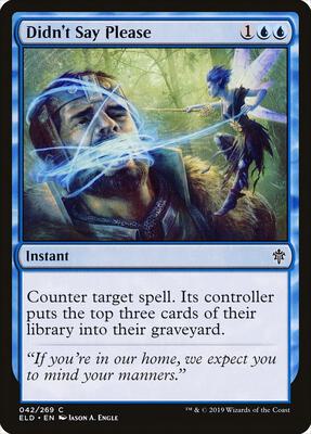 Didn't Say Please card from Throne of Eldraine