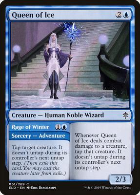 Queen of Ice card from Throne of Eldraine