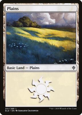 Plains (251) card from Throne of Eldraine