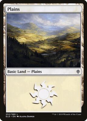 Plains (252) card from Throne of Eldraine