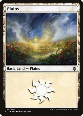 Plains (253) card from Throne of Eldraine