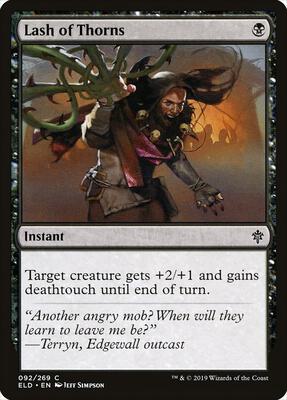 Lash of Thorns card from Throne of Eldraine