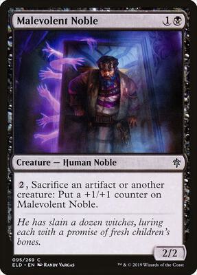 Malevolent Noble card from Throne of Eldraine