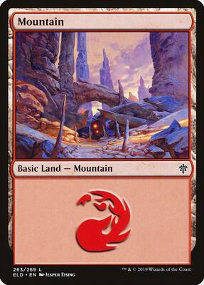Mountain (263) card from Throne of Eldraine