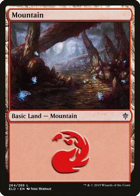 Mountain (264) card from Throne of Eldraine