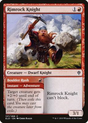 Rimrock Knight card from Throne of Eldraine