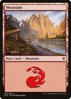 Mountain (265) card from Throne of Eldraine