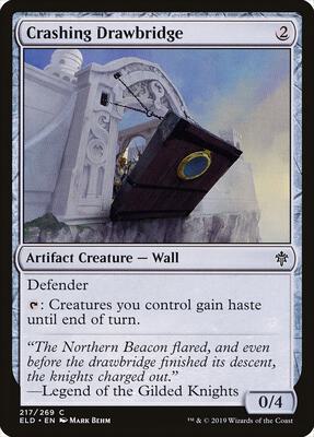 Crashing Drawbridge card from Throne of Eldraine