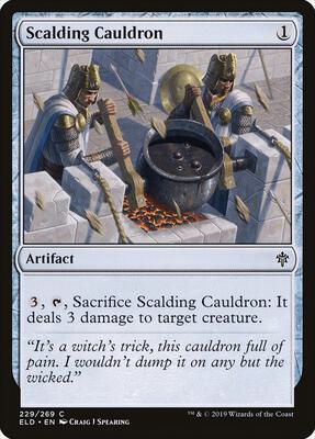 Scalding Cauldron card from Throne of Eldraine