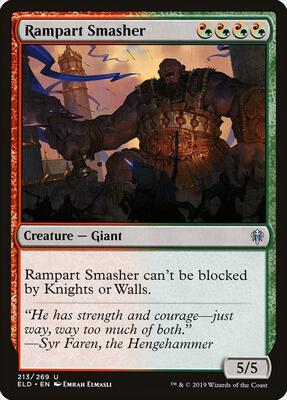 Rampart Smasher card from Throne of Eldraine
