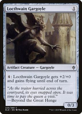 Locthwain Gargoyle card from Throne of Eldraine