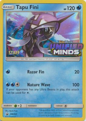 Tapu Fini - SM203 (Prerelease) [Staff] card from SM Promos