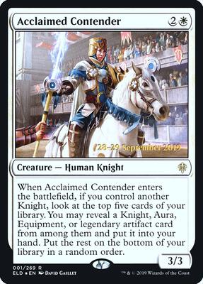 Acclaimed Contender card from Prerelease Cards