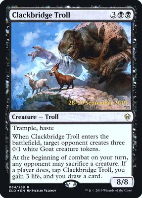 Clackbridge Troll card from Prerelease Cards