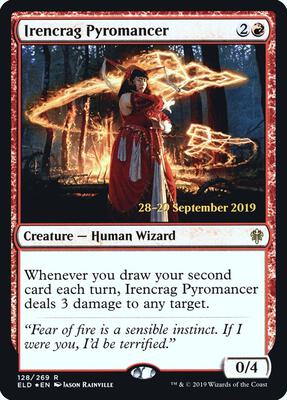 Irencrag Pyromancer card from Prerelease Cards