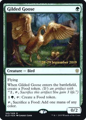 Gilded Goose card from Prerelease Cards