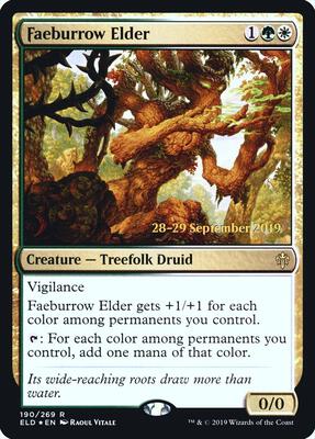 Faeburrow Elder card from Prerelease Cards
