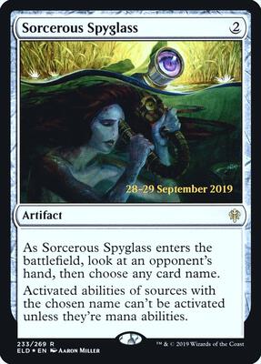 Sorcerous Spyglass (ELD) card from Prerelease Cards