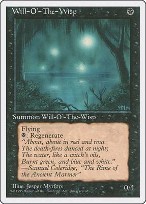 Will-o'-the-Wisp card from Fourth Edition